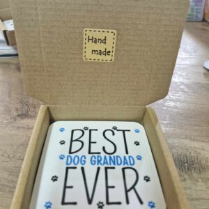 Handmade Best Dog Grandad Coaster