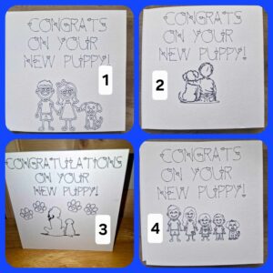 Handmade New Puppy Card